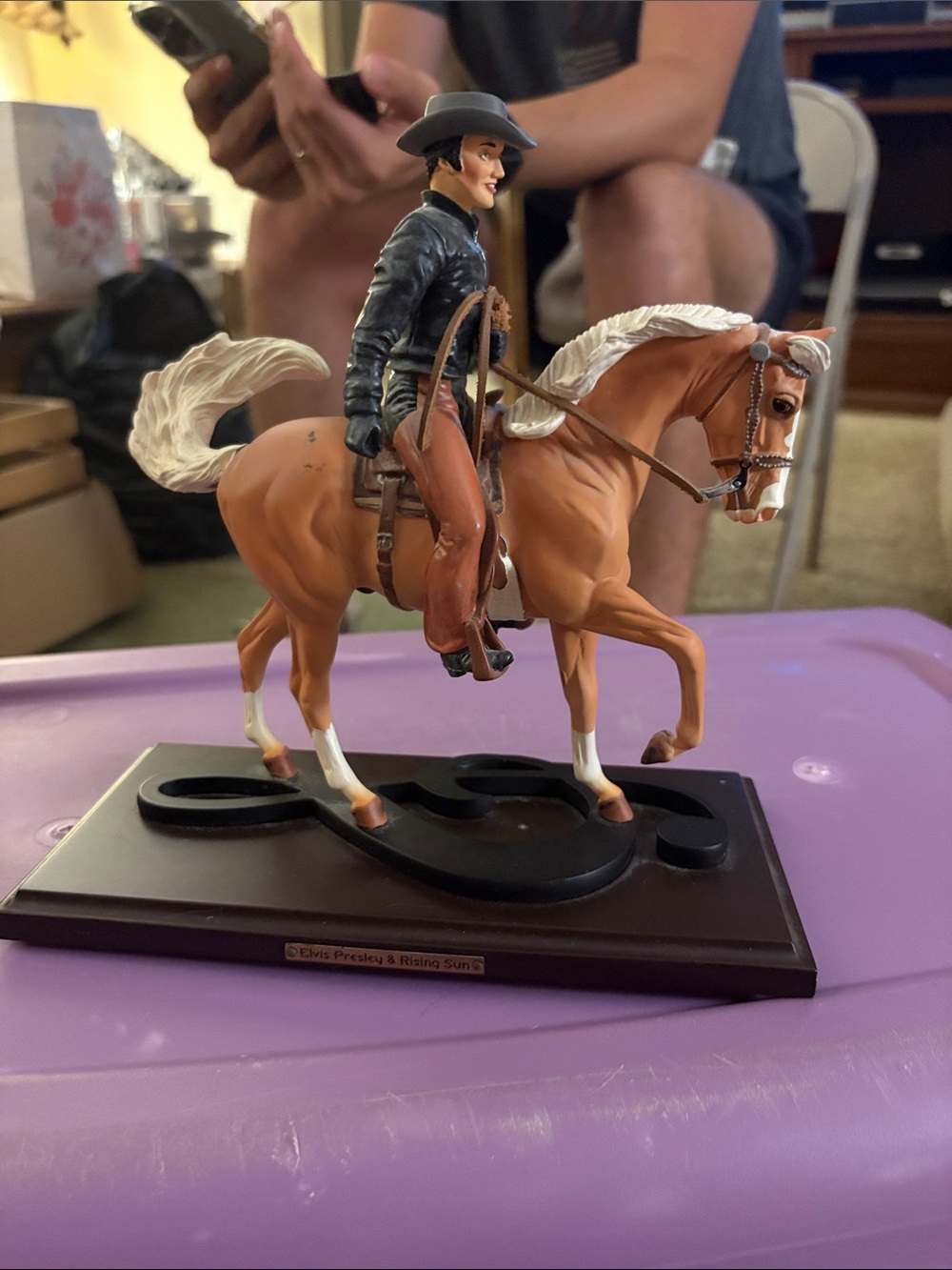 Elvis and Rising Sun: Harmony on Horseback Figurine